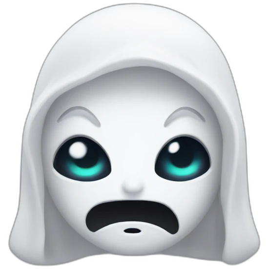 Spooky Casper with cute eyes emoji