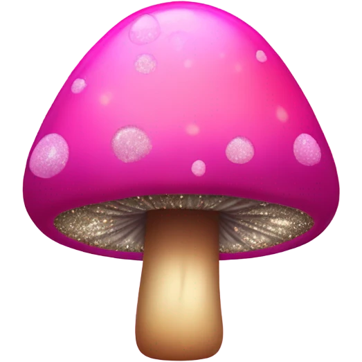 Pink ombre mushroom with glitter  emoji