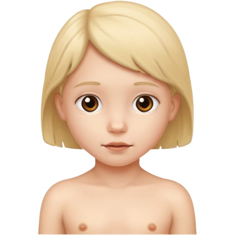 Enfant nue avec emoji