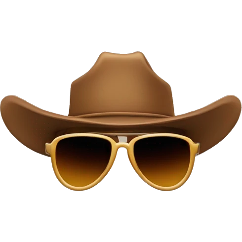 cowboy sunglasses slight smile emoji