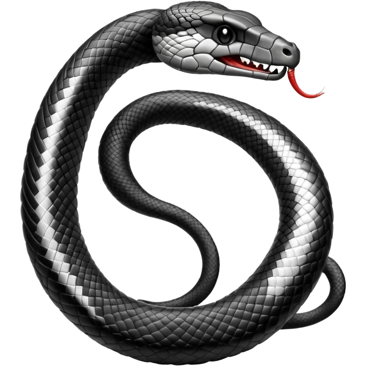 Faça o ouroboros a cobra comendo seu próprio rabo em preto e branco de forma bonita emoji