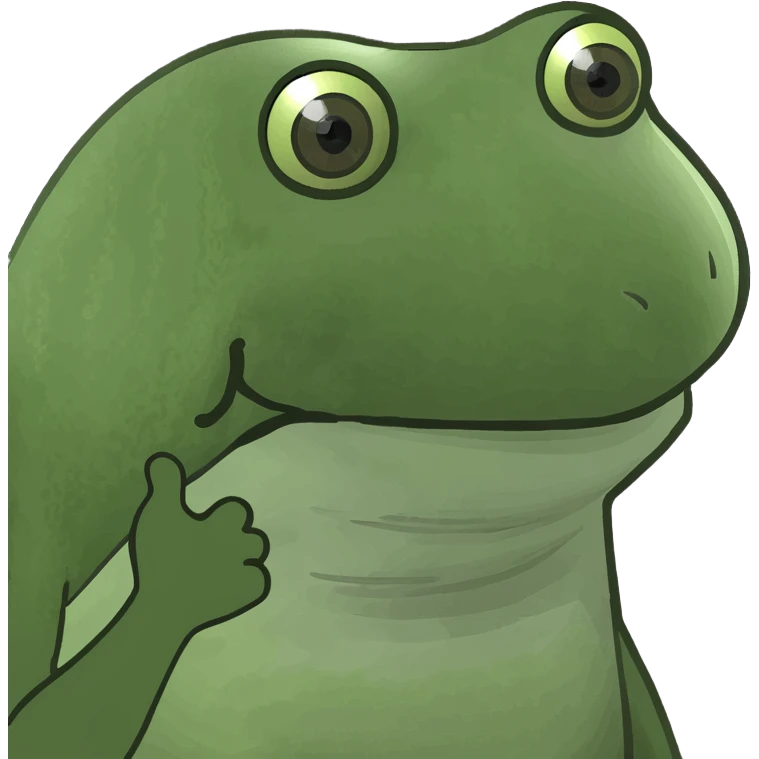 bufo frog meme style reading a pharmacology textbook emoji