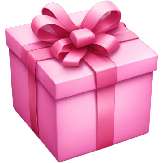 Pink Christmas gift  emoji