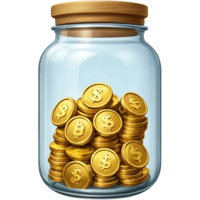 jar with a few coins emoji