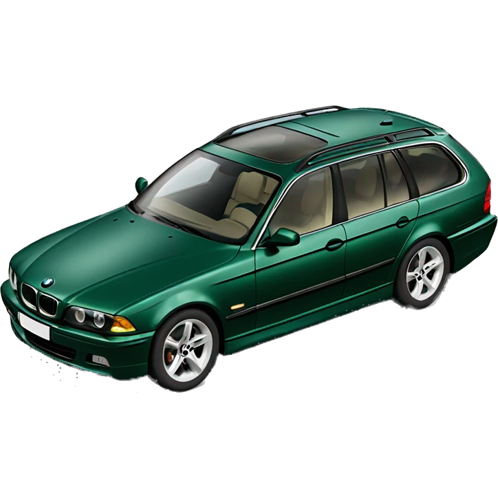 Dark Green BMW E39 540i touring emoji