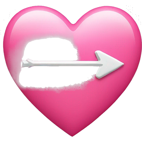 Pink heart with a arrow in it emoji