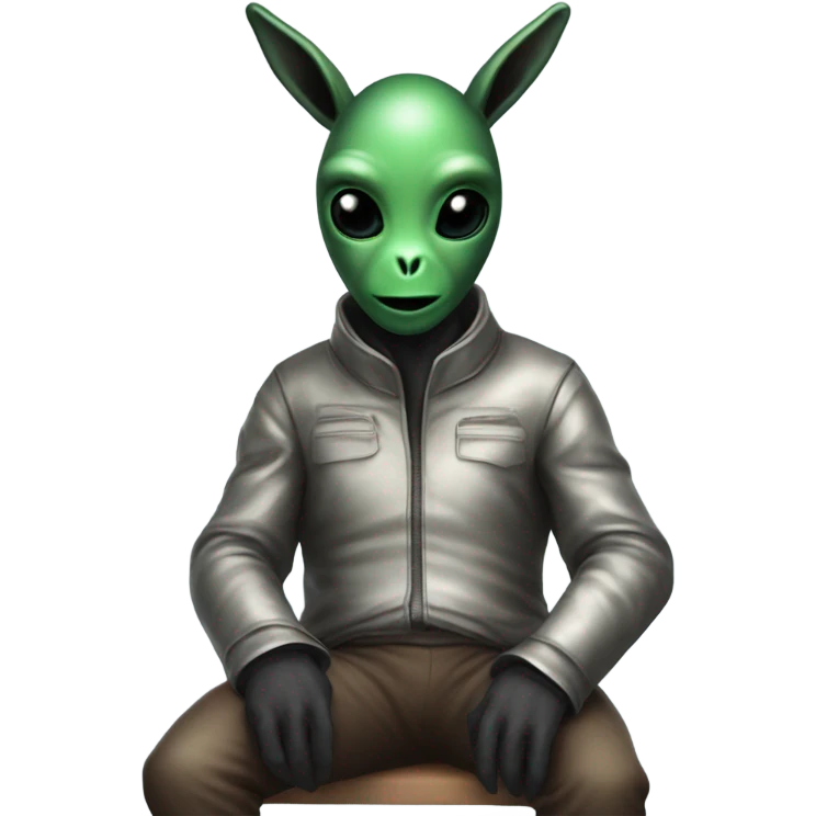 An alien riding a donkey emoji