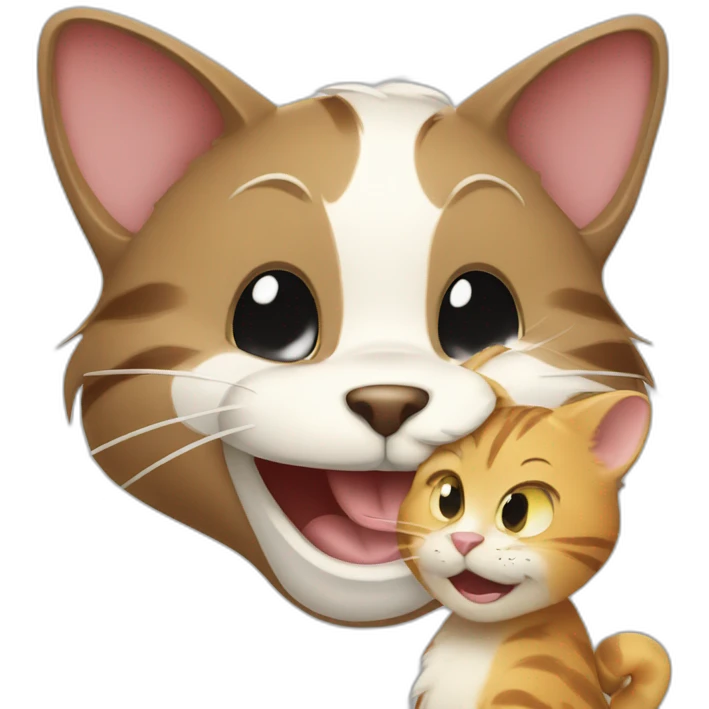 smile cat with micky mouse emoji