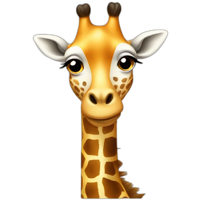 An upset giraffe emoji
