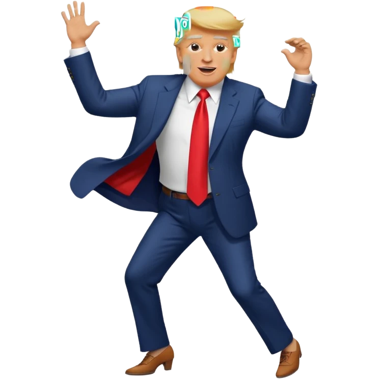 Donald Trump bailando emoji