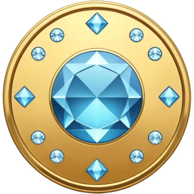 Diamond color coin emoji