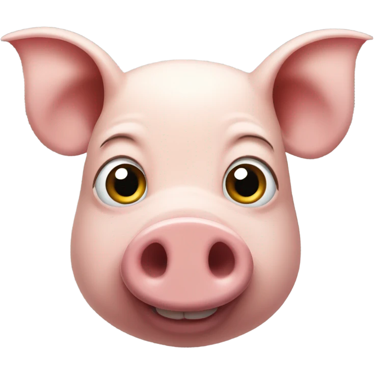 a pig with big eyes emoji