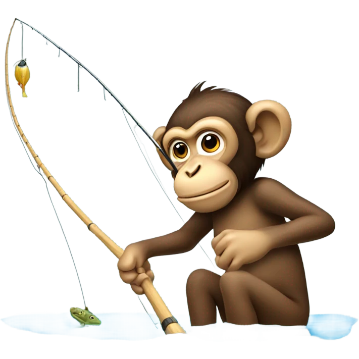 Monkey fishing  emoji