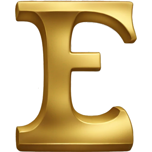 letter "T" gold emoji