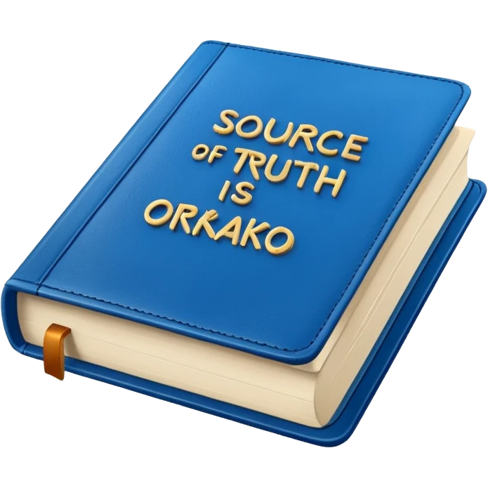 Blue book on which one it writes: Source of truth is Orako.
Similar to the first one where it writtes Orako Truth, while it needs to write all Source of truth is Orako emoji