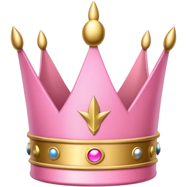 fancy pink crown with a bullet at base emoji