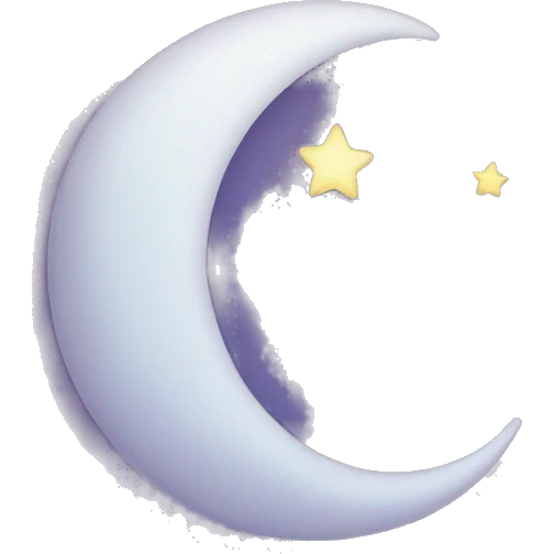 A crescent Moon  emoji