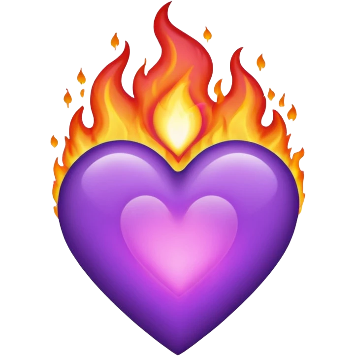 purple flame heart emoji