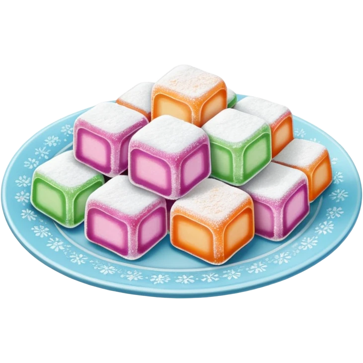 Turkish delight on plate emoji