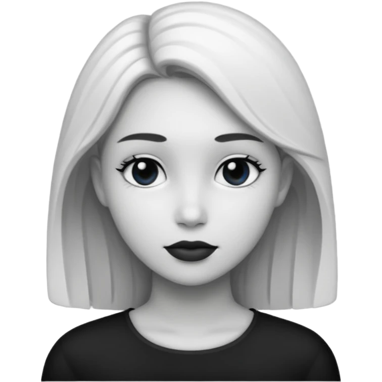 Tender Portrait female B&W emoji
