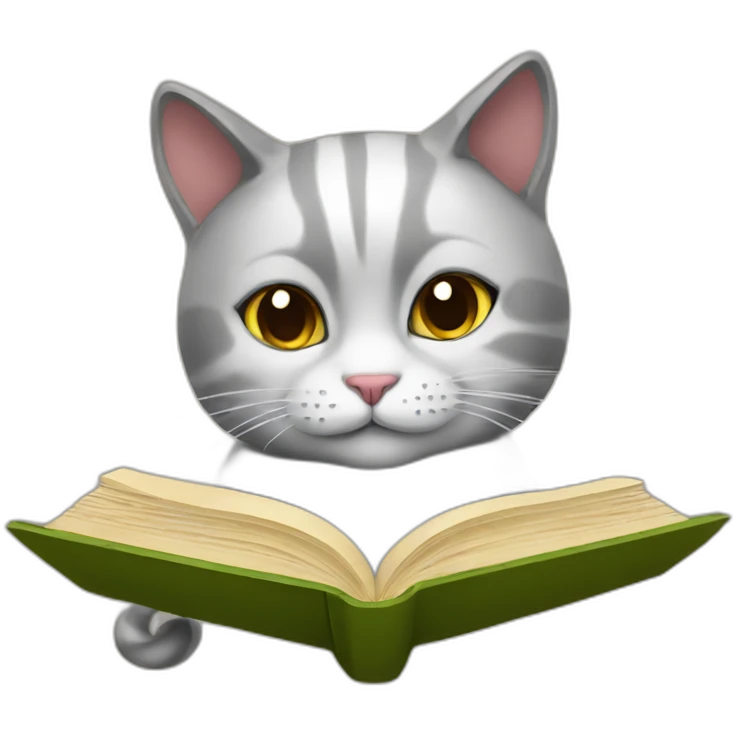 cat reading emoji