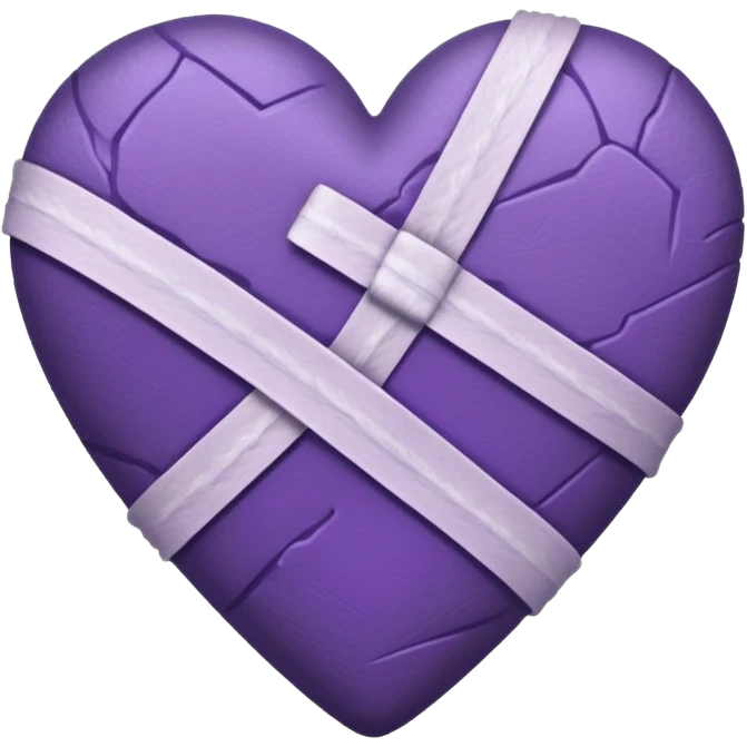 bandaged purple heart colour emoji