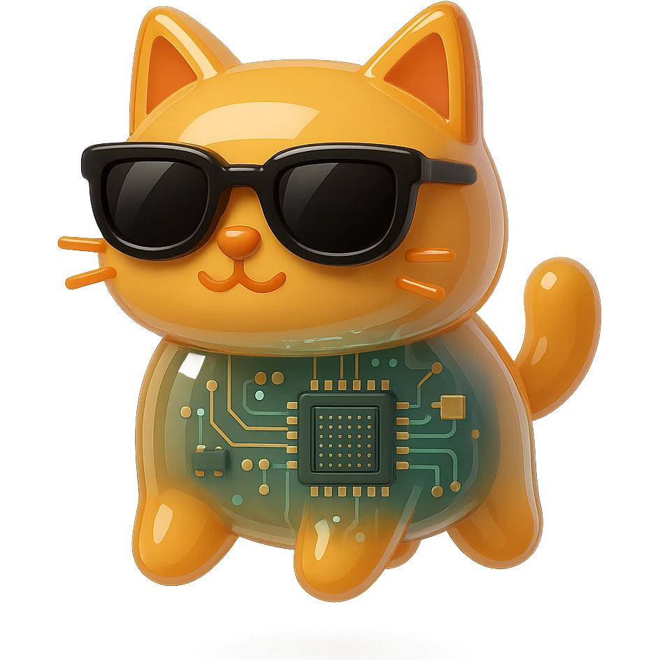 Cat wearing sunglasses emoji