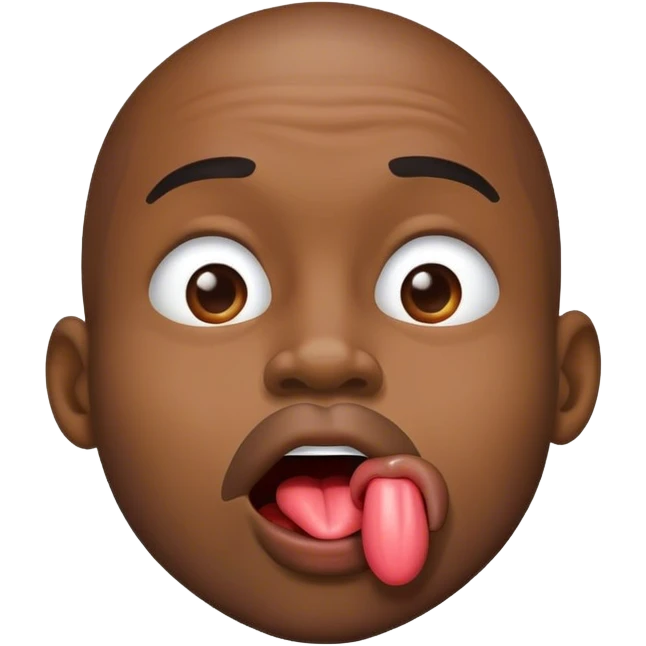 Black man licking  emoji