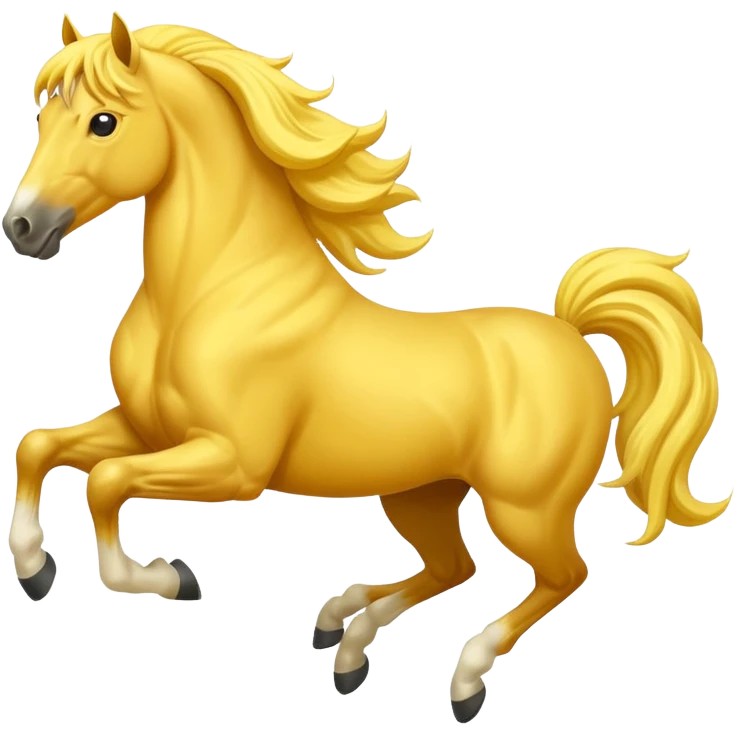 Yellow horse jumping  emoji