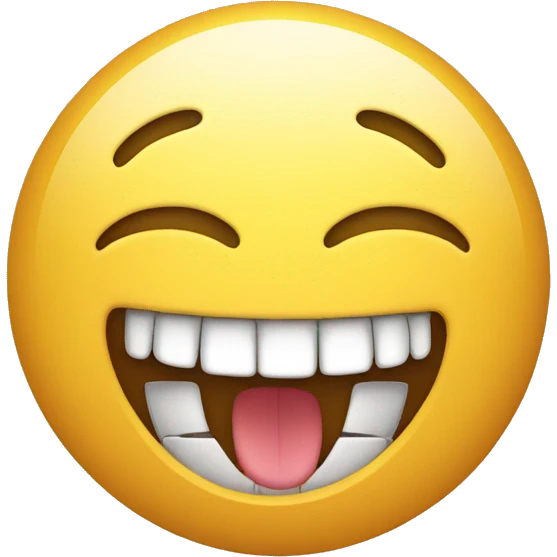 excited emoji with teeth closed emoji