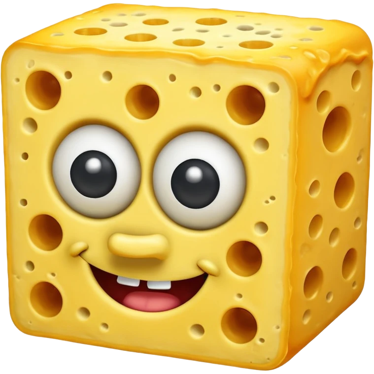 Give me a spongebob make it yellow but in cheese  emoji