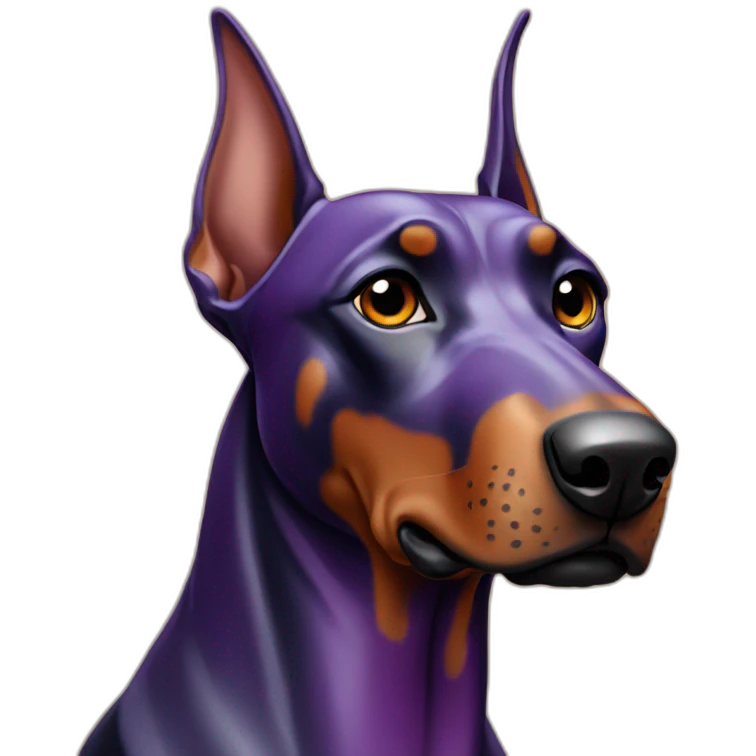 purple-doberman-eating-source-code emoji