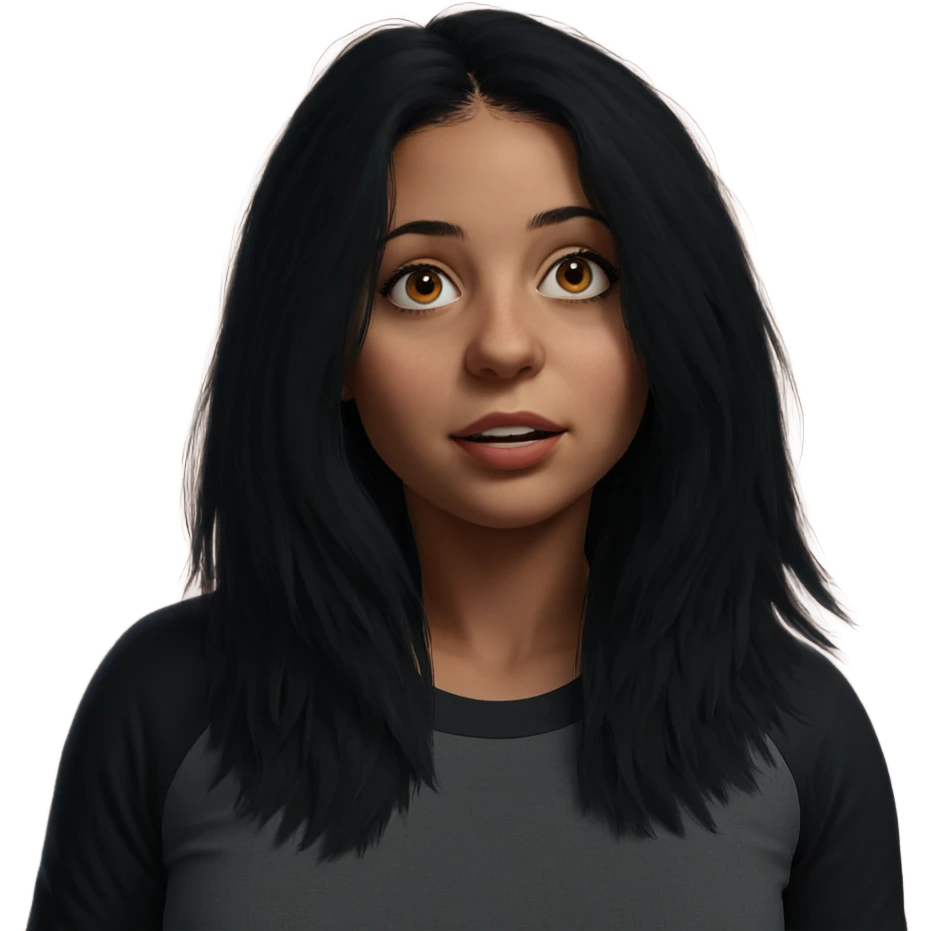 realistic solo girl portrait emoji