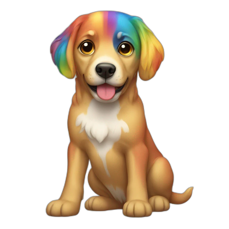 rainbow-dog emoji