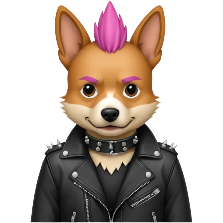 Punk rock dog emoji