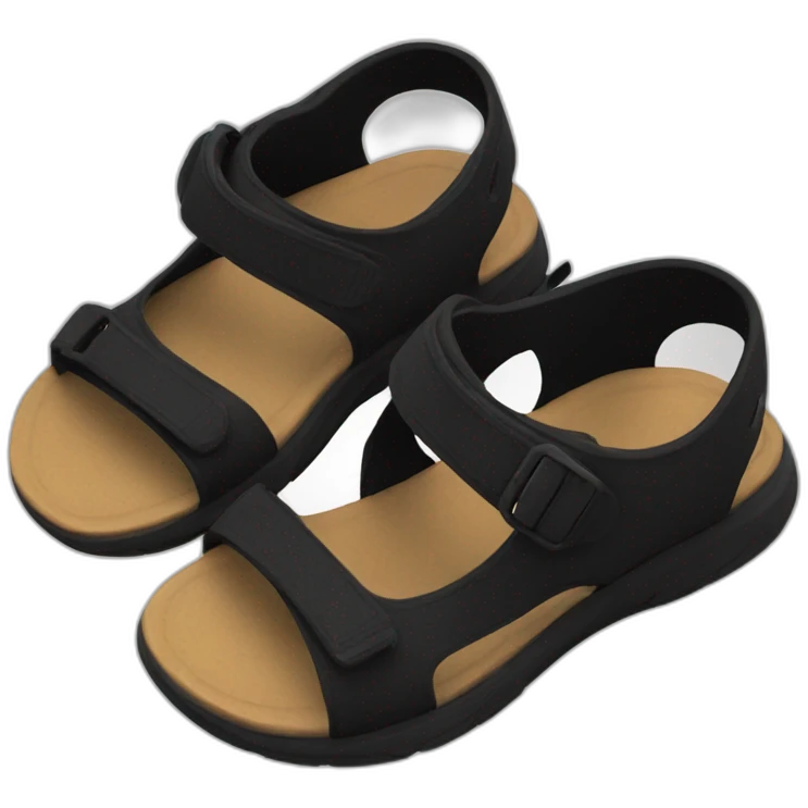 Black tracking sandals emoji