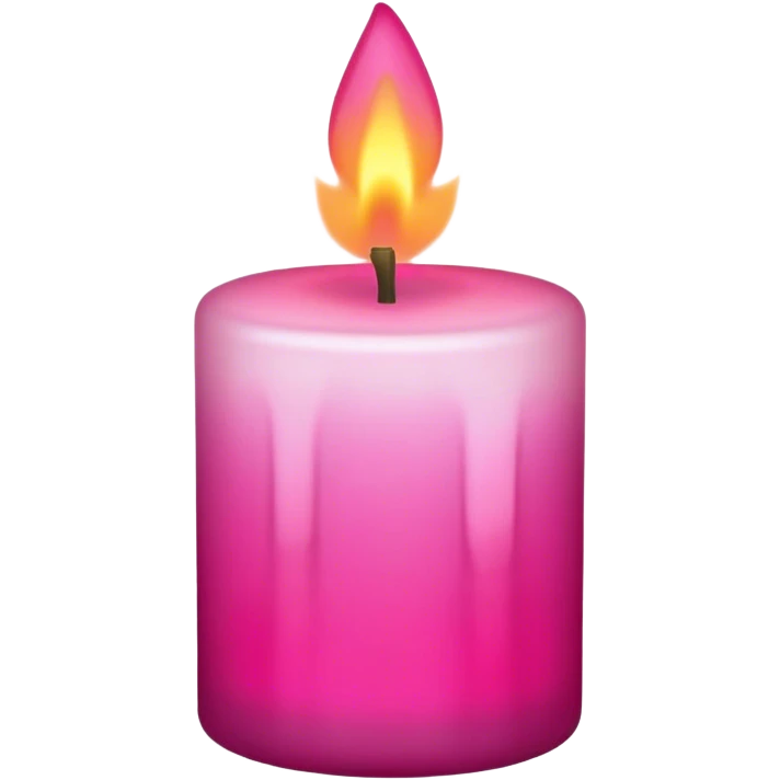 Barbie hot pink ombré candle  emoji