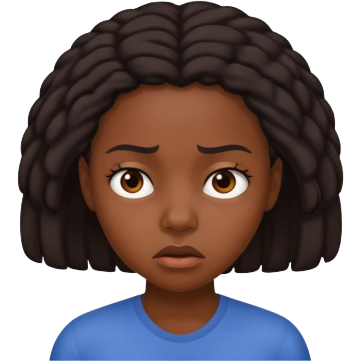 confused girl black girl emoji