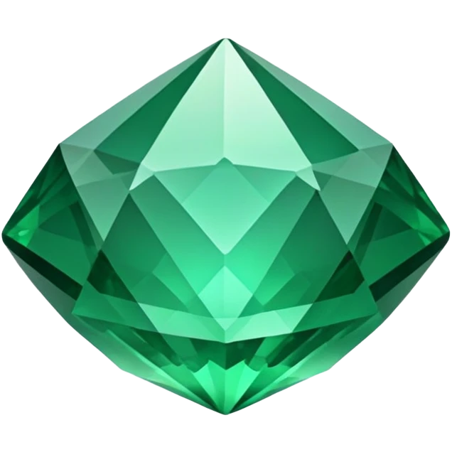 emerald gemstone with facets emoji
