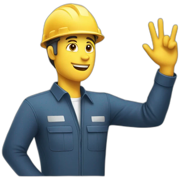 person with safety helmet hand finger like emoji