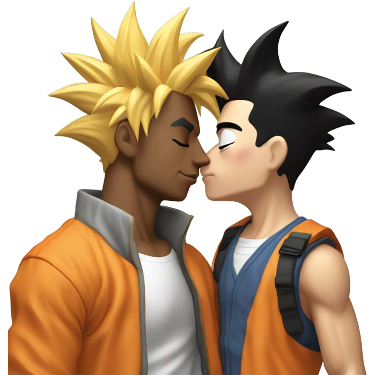 Goku kissing bad bunny emoji