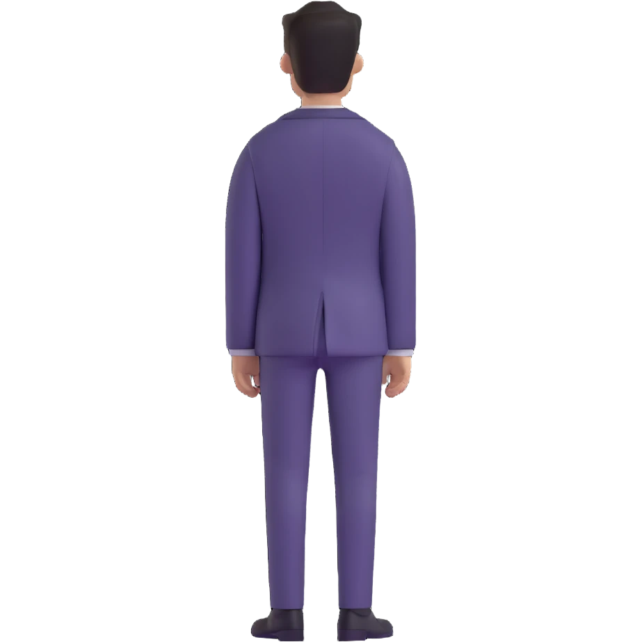 backside of a man 3/4 angle emoji
