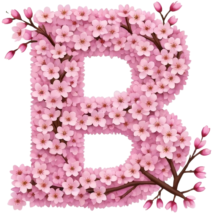 the number 25 made out of cherry blossoms emoji