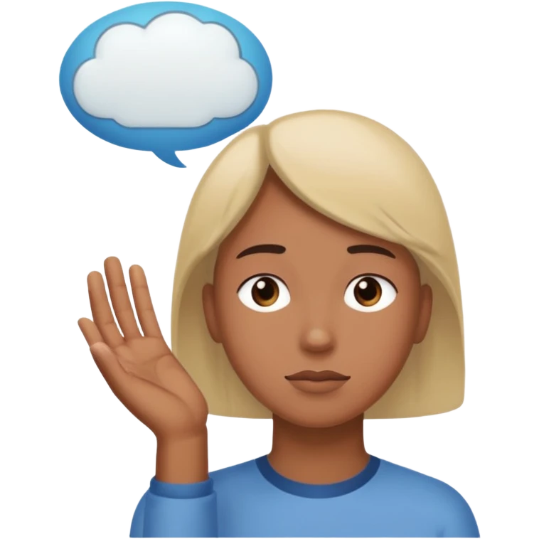 Sticking thought out and hands to the side  emoji