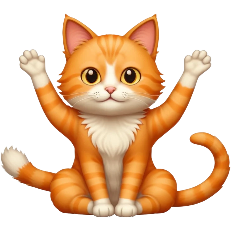 stretching cat  emoji
