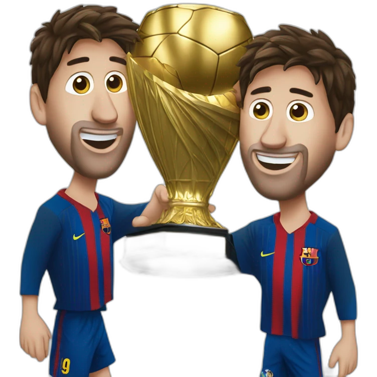 messi levantando la copa emoji