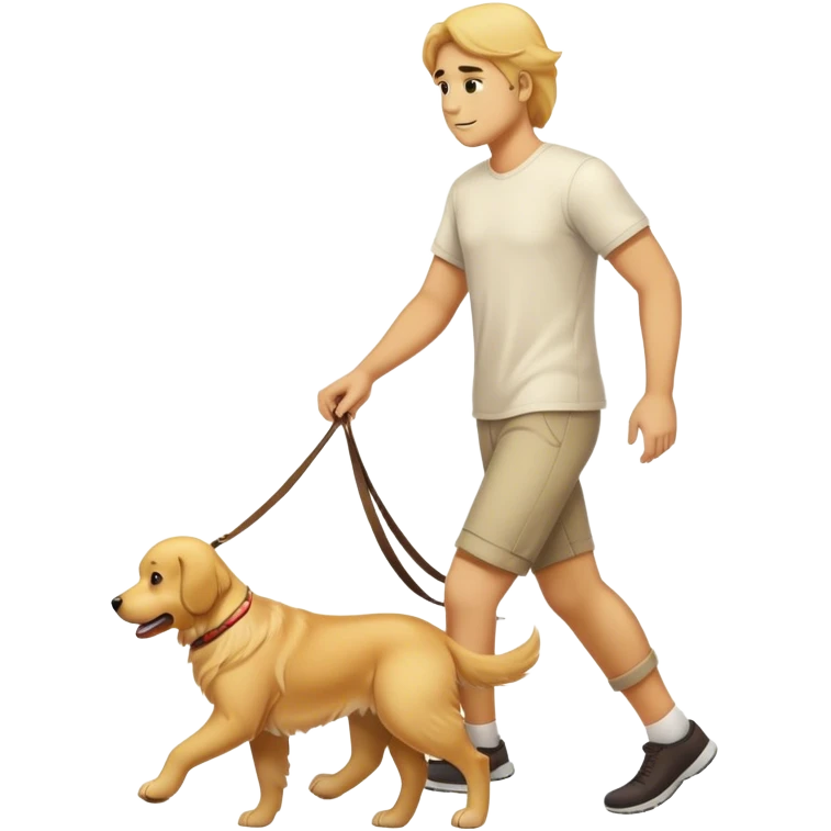 Man walking his dog emoji
