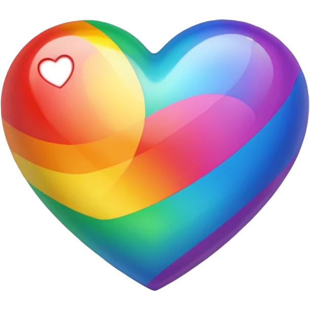 A rainbow heart emoji emoji