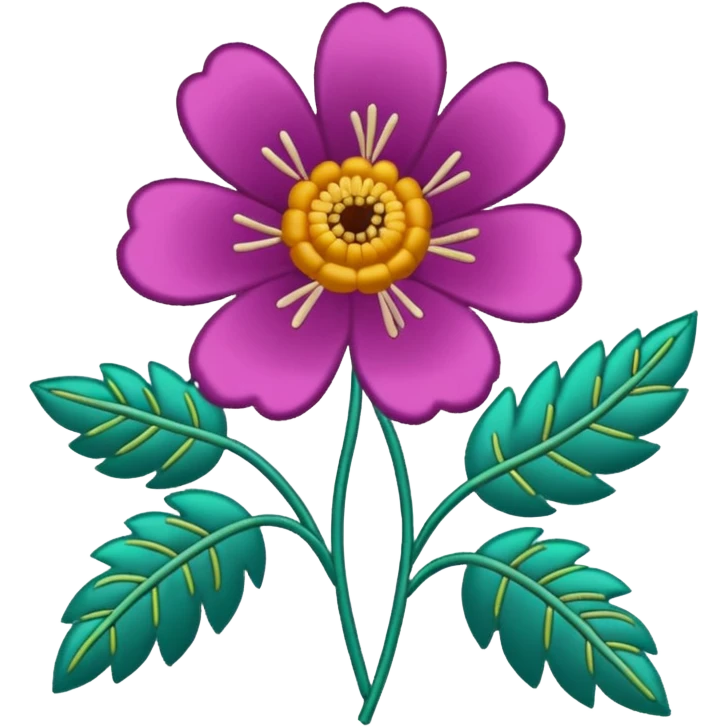 flower patterb embroidery emoji