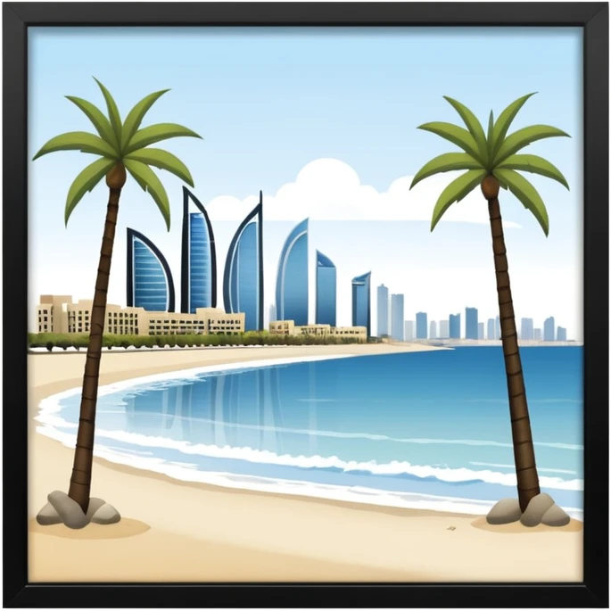 bahrain bay and four season in bahrain but from the beach/ocrean view emoji